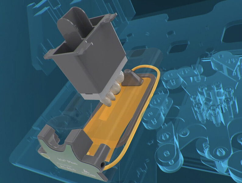 Fig. 8: Video graphics still image of a phase of the Dfab printing process.