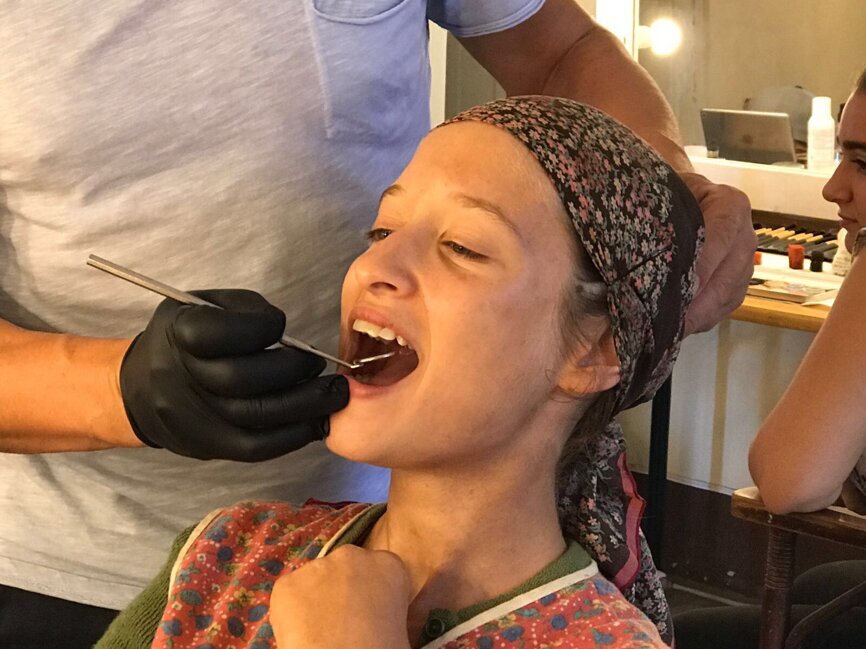 Alba Rohrwacher backstage.