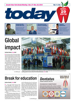 today today Greater New York Dental Meeting Nov. 29, 2016 today today Greater New York Dental Meeting Nov. 29, 2016