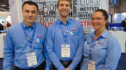 From left: Louie Kaloudis, Michael Burseth and Cynthia Crallie of Bisco Dental Products.