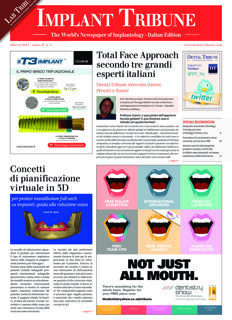 Implant Tribune Italy No. 1, 2015