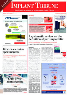 Implant Tribune Italy No. 1, 2017