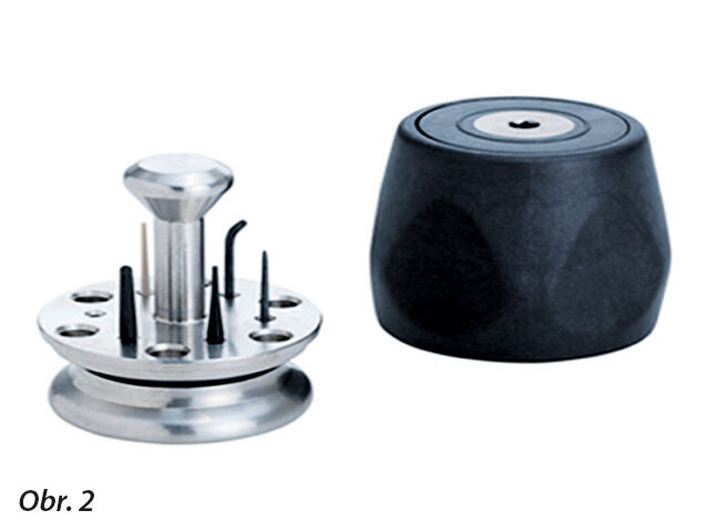 Obr. 2: Sada koncovek na ošetření dentálních implantátů