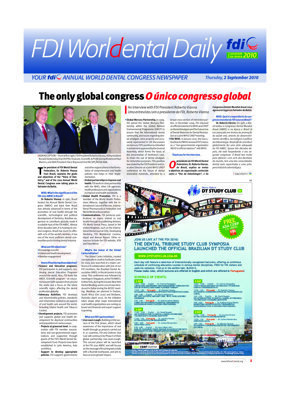 World Dental Daily Salvador de Bahia, 2 Sept. 2010 World Dental Daily Salvador de Bahia, 2 Sept. 2010