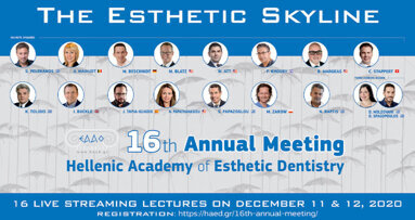 Αγγίζοντας τον ορίζοντα της Αισθητικής Οδοντιατρικής: 16o Eτήσιο Συνέδριο της EAAO, online.