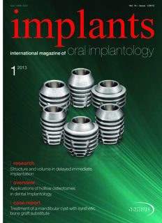 implants international No. 1, 2013 implants international No. 1, 2013