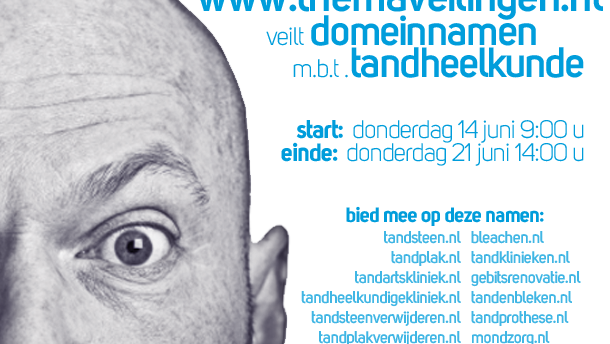 Tandheelkundige domeinnamen onder de hamer
