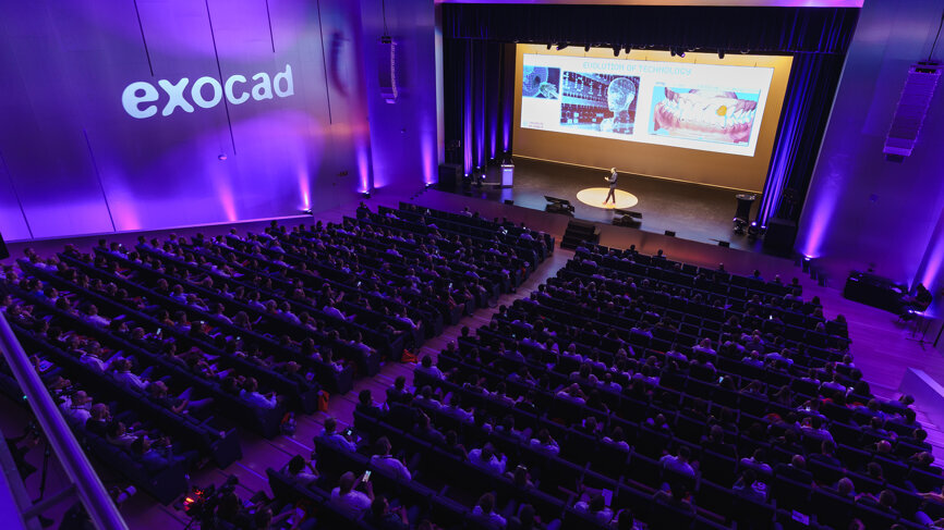 Master dental technician Vincent Fehmer, from Switzerland, opened the event by presenting the latest innovations and techniques in prosthetic materials. (Image: exocad)