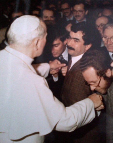L'incontro con Papa Giovanni Paolo II.