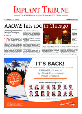 Implant Tribune U.S. No. 9, 2018