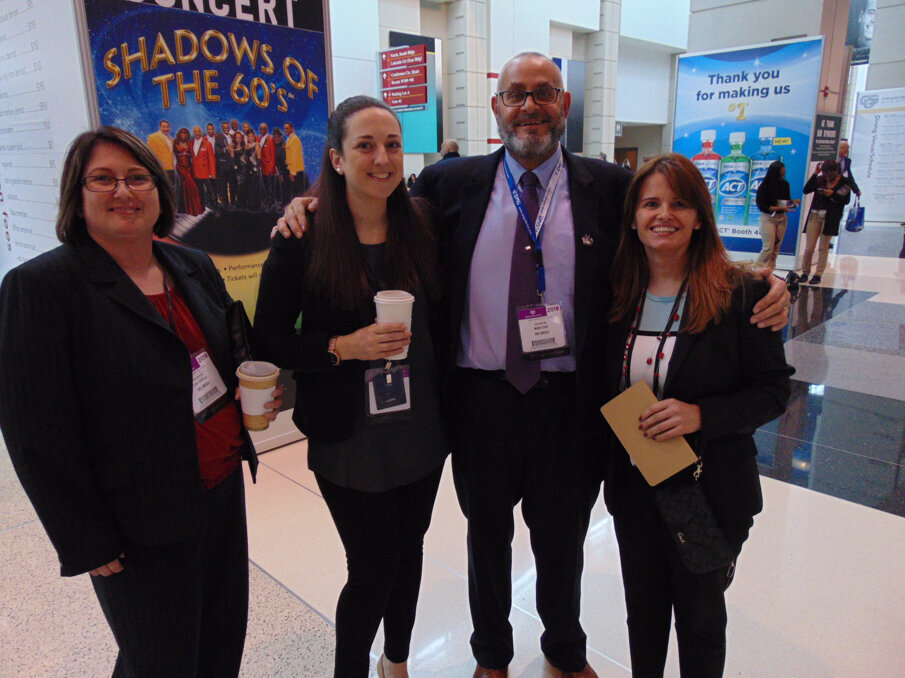 From left: Lisa Costello, Jillian Foley, Mark Eisen and Carmen Costa of DMG America. (Photo: Fred Michmershuizen/Dental Tribune America)