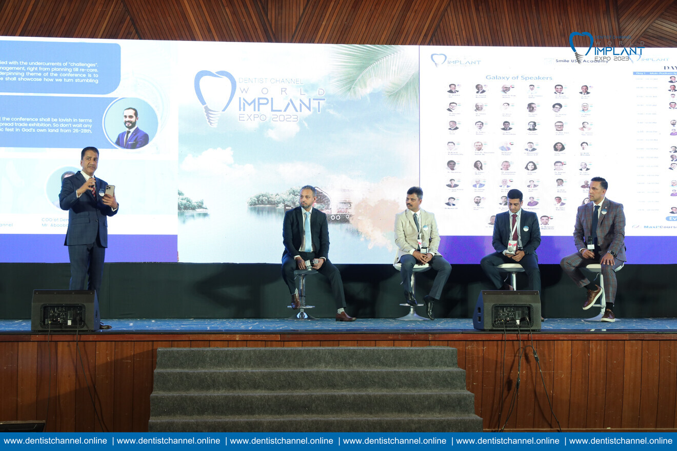 An enthralling panel discussion conducted by Dr. Shankar Iyer and the speakers. From right to left, Dr. Aman Bhullar (Speaker), Dr. Akshay Kumaraswamy (Speaker), Dr. N Chandraselhar (Speaker), Dr. Hardee Patel (Speaker), Dr. Shankar Iyer (Moderator)