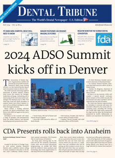 Dental Tribune U.S. No. 4, 2024 Dental Tribune U.S. No. 4, 2024