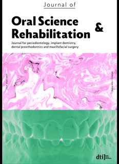 Journal of Oral Science & Rehabilitation No. 3, 2016 Journal of Oral Science & Rehabilitation No. 3, 2016