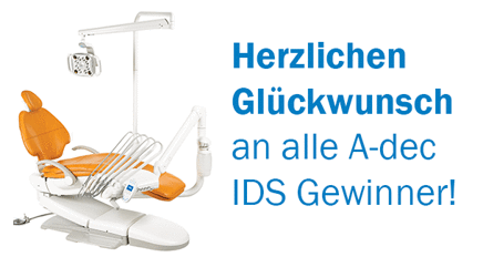 Herzlichen Glückwunsch an alle A-dec IDS Gewinner!