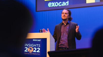 In his opening presentation, Tillmann Steinbrecher, CEO and cofounder of exocad, welcomed the participants and offered them a vision of the future of digital dentistry. (Image: exocad)