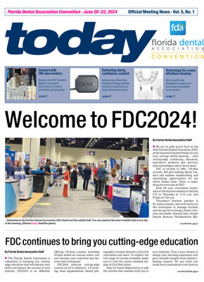 today Florida Dental Association Convention June 20–22, 2024 today Florida Dental Association Convention June 20–22, 2024