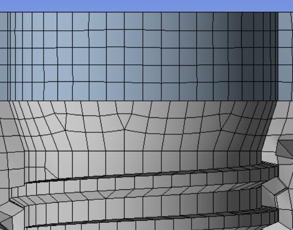 Fig. 6a - Meshing process, mesh of universal prosthesis.