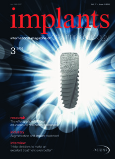 implants international No. 3, 2016 implants international No. 3, 2016