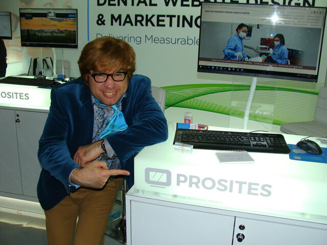 The Austin Powers Impersonator at the ProSites booth.