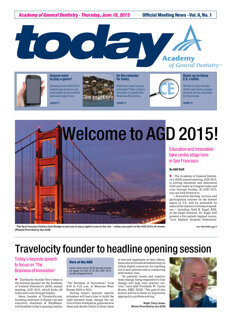 today AGD Annual Meeting & Exhibits San Francisco June 18, 2015 today AGD Annual Meeting & Exhibits San Francisco June 18, 2015