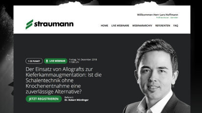 Fortbildung leicht gemacht: Straumann Academy ist online Fortbildung leicht gemacht: Straumann Academy ist online