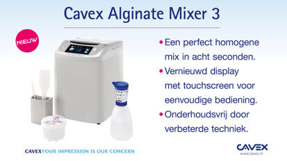 Cavex Alginate Mixer 3, voor de perfecte alginaat mix