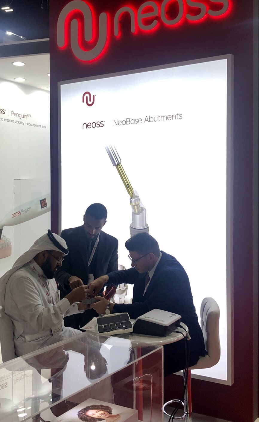 Neoss booth at AEEDC Dubai 2019 (Photograph: DTI)