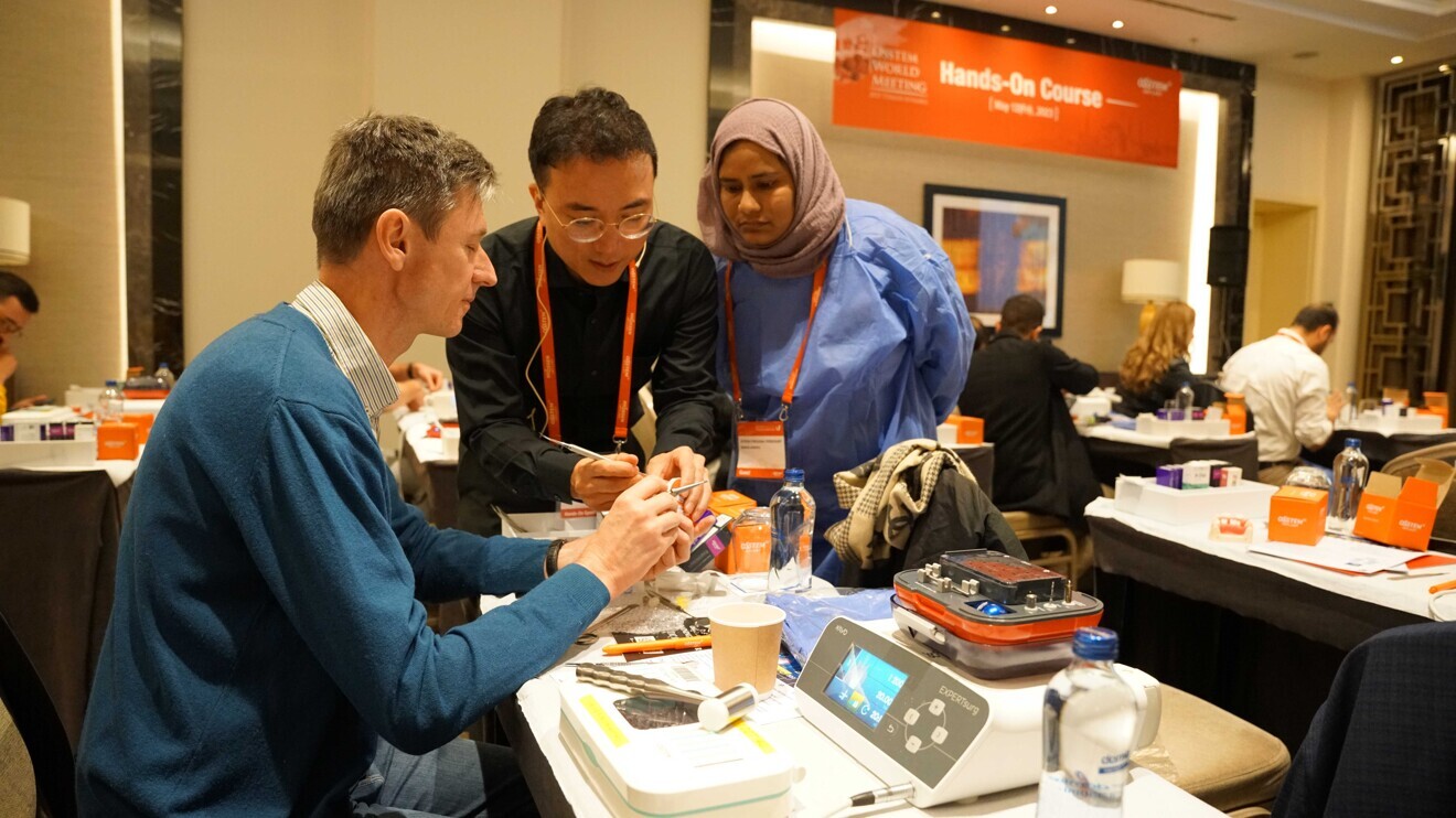 Hands-on training conducted on the first day of the 2023 Osstem World Meeting. 