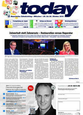 today 57. Bayerischer Zahnärztetag München 2016 today 57. Bayerischer Zahnärztetag München 2016