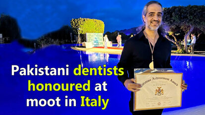 Pakistani dentists honoured at moot in Italy