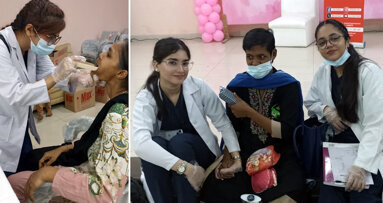 JMDC students examine Darul Sakun residents