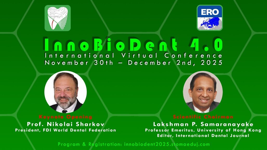 Vă invităm la InnoBioDent 4.0 – Conferința Virtuală Internațională de Stomatologie Biologică Inovatoare