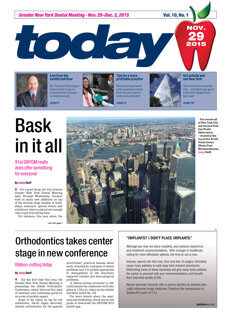 today Greater New York Dental Meeting Nov. 29, 2015 today Greater New York Dental Meeting Nov. 29, 2015