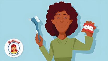 Steffie helpt verstandelijk beperkte mensen met kunstgebit