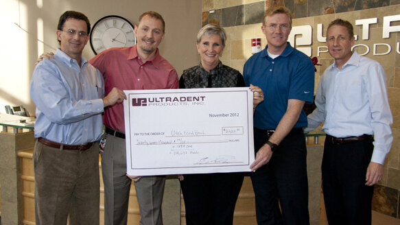 Ultradent doubles its collection goal for the Utah Food Bank