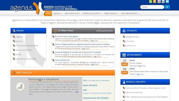 Nuovo sito Agenas per promuovere efficienza e qualità  nella riorganizzazione dei servizi sanitari