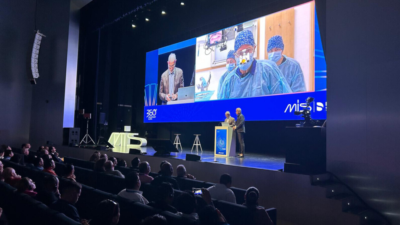 An implant surgery was livestreamed from Athens in Greece. 