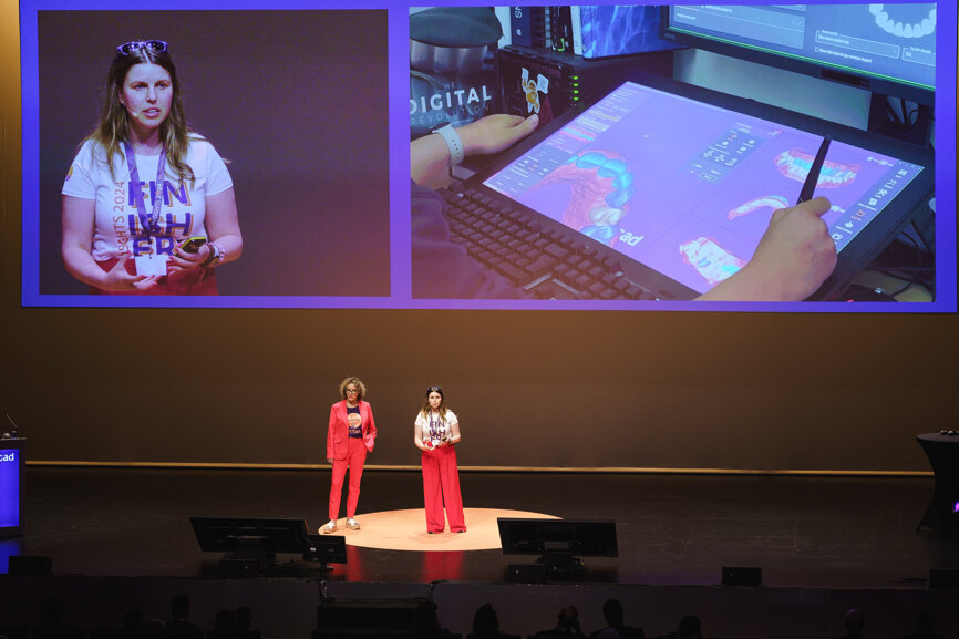 Dr Eimear O'Connell, from Scotland, and Kristina Vaitelytė, from England, spoke as a team about digital multidisciplinary approaches to case planning with exocad software solutions and showed exocad's latest visions for digital dentistry.



