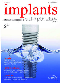 implants international No. 2, 2011 implants international No. 2, 2011