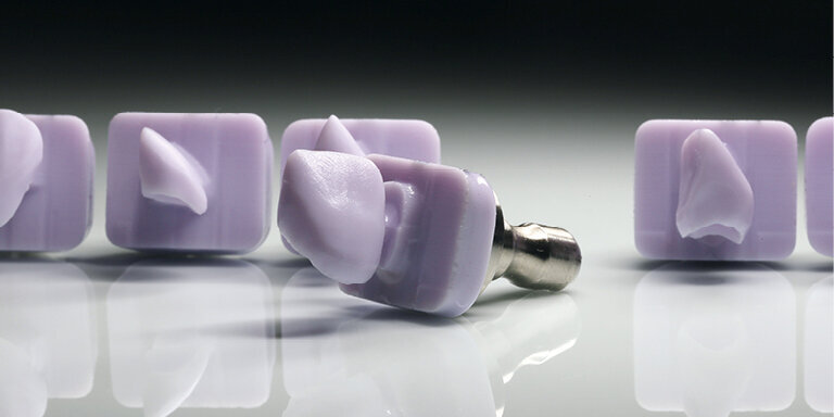 Fig. 24: The new restorations were ground from IPS e.max CAD MT. 