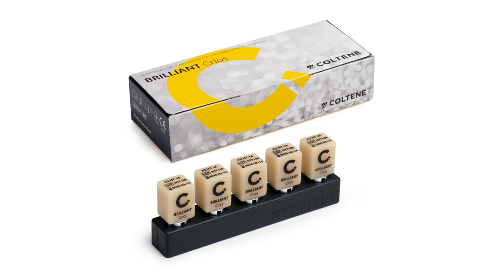 Fig. 6: BRILLIANT Crios resin composite CAD/CAM blocks in Shade A2 and high translucency.