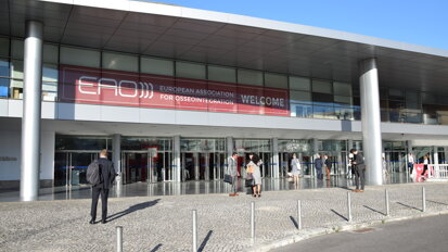 Attendees arrive at this year’s EAO congress, which is currently being held at the Lisbon Congress Centre. (Photograph: DTI)