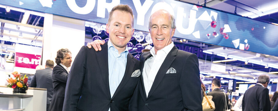 Fig. 6. Robert Ganley (right) and his successor Diego Gabathuler