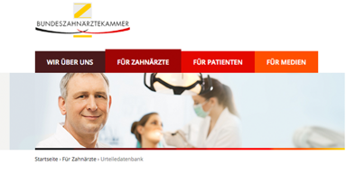 Neue Urteiledatenbank der BZÄK