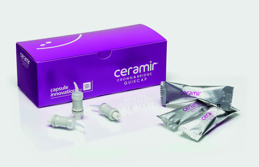 Fig. 7 : Ceramir est un ciment bioactif qui induit une reminéralisation et la formation de dépôts d’hydroxyapatit