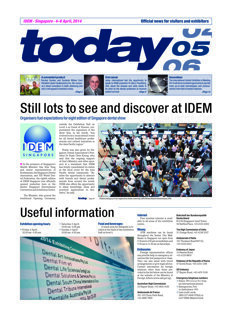 today IDEM Singapore 2014, 5 April today IDEM Singapore 2014, 5 April