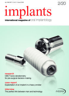 implants international No. 2, 2020 implants international No. 2, 2020