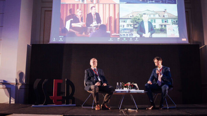 Left to right: Prof. Constantin Verlan, President of the Romanian Society of Esthetic Dentistry (SSER) and Dr Florin Lazarescu, SSER Corporate Director, during the official opening of the congress. (Image: SSER) 