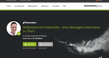 Noch mehr Webinare, noch mehr Sprachen: E-Learning-Plattform der Straumann Group wächst